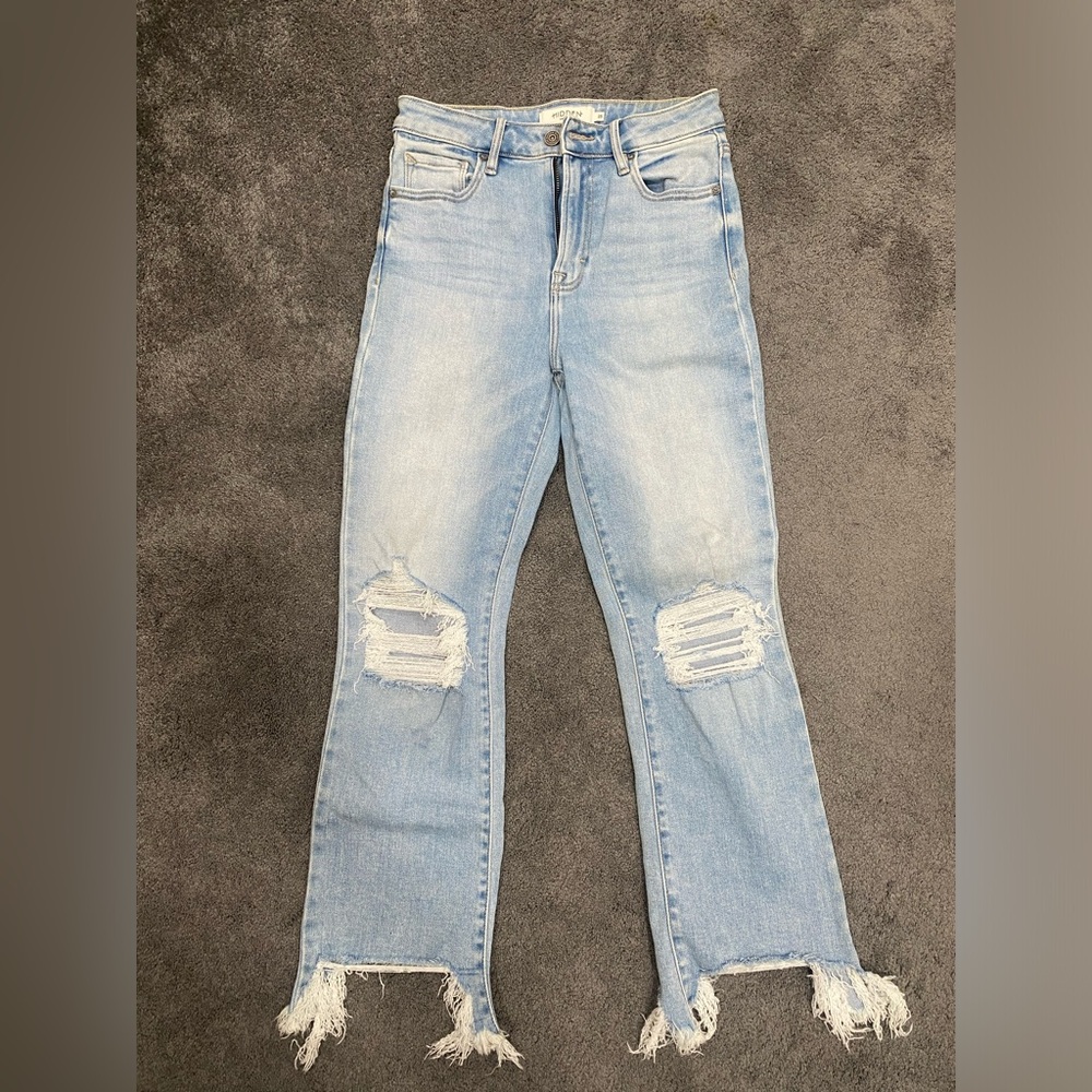 Hidden denim cropped flare jeans sz 25